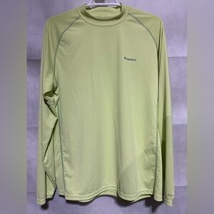 Simms Solarflex Fishing Shirt UPF 50 Men’s Medium Key Lime Neon Outdoor Nature